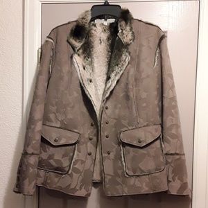 Robert Kitchen Canada Fur Lined Suede Jacket